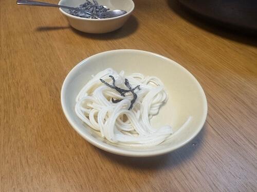 素麺+マジックひじき